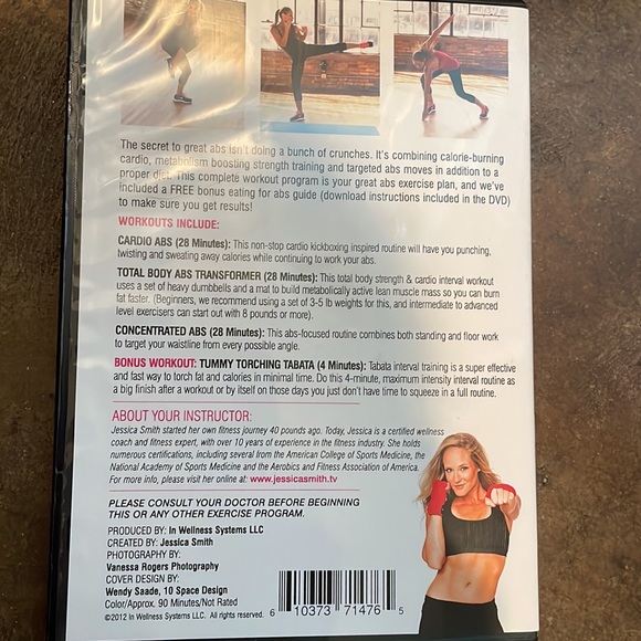 Jessica Smith Cardio Abs Fitness Workout DVD - Picture 4 of 4